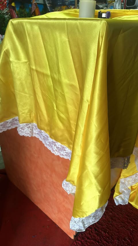 Tablecloth from $50 3meters length x 1.4meters wide Ready Made Satin/Lace