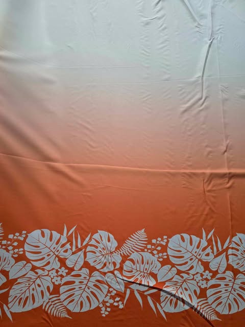 PolyMatt 1.5meters wide Yellow Tapa on Blue