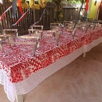 Tablecloth from $50 3meters length x 1.4meters wide Ready Made Satin/Lace
